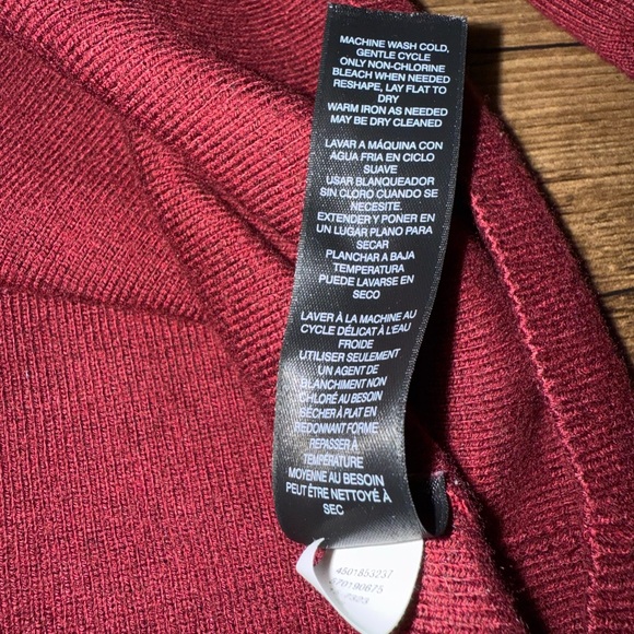 White House Black Market Maroon Knit Sweater Dress - Picture 7 of 8